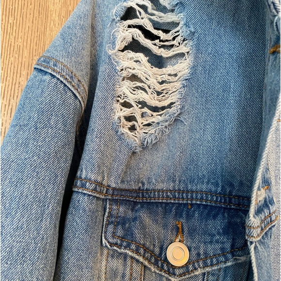 Roolee oversized distressed jean jacket - Picture 2 of 5